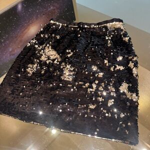 Dolce & Gabbana Black & Silver Pencil Skirt